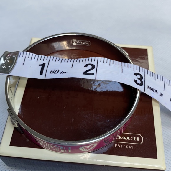 Vintage Coach Poppy Pink and Silvertone bracelet - Picture 13 of 14